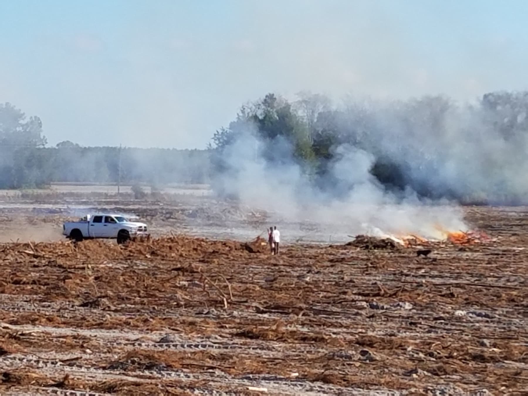 Field clearing burn