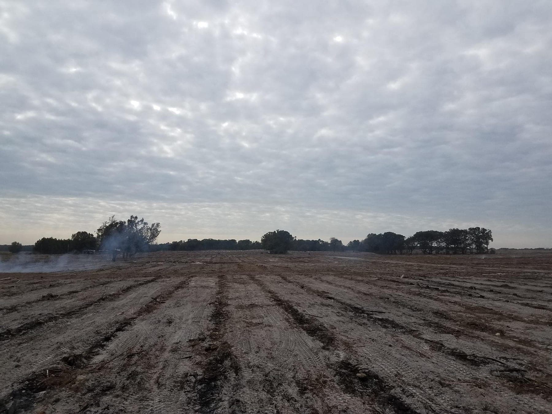 Acreage cleared to dirt